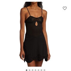 CHRISTOPHER ESBER Lily Crochet Trim Mini Dress AU 6/US0